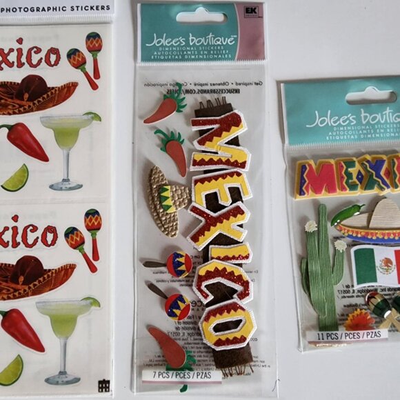 NWT Scrapbook Embellishments - MEXICO Set of 3 - Picture 4 of 5